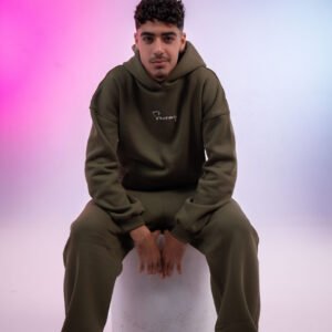 olive green hoodie - Image 6
