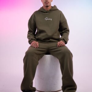 olive green hoodie - Image 5