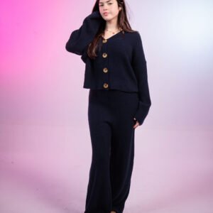 Navy blue kintted set - Image 2