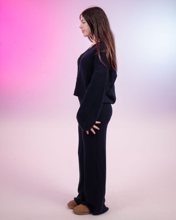 Navy blue kintted set - Image 3