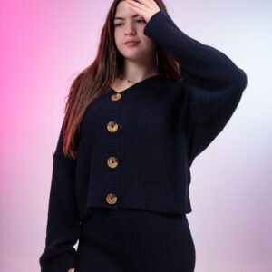 Navy blue kintted set - Image 5