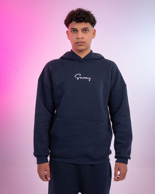navy Blue Hoodie - Image 1