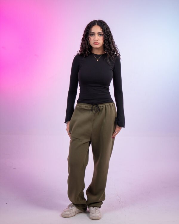 olive green sweatpants - Image 5