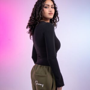 olive green sweatpants - Image 7