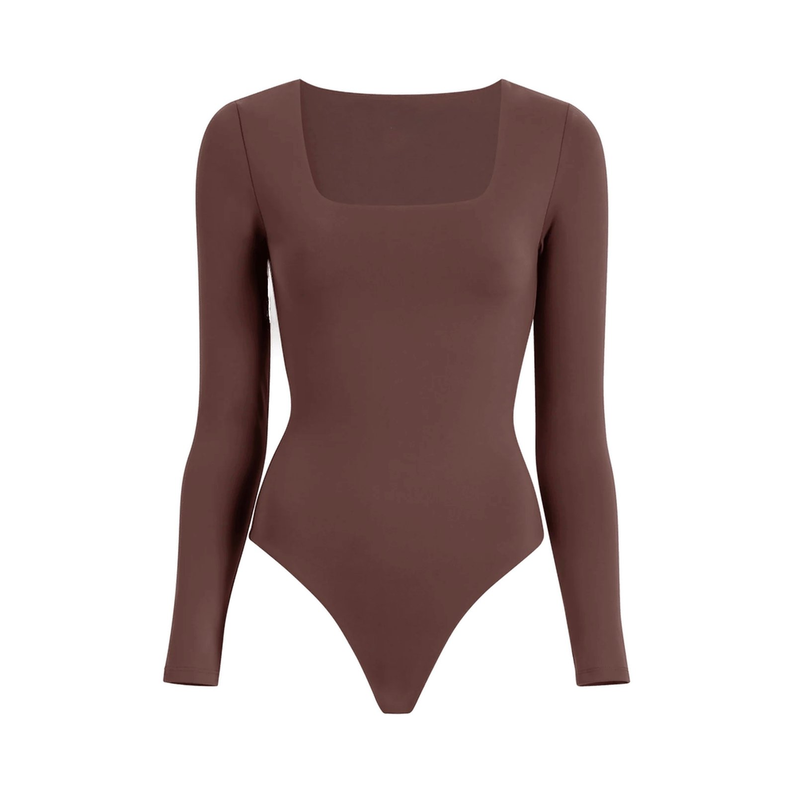 Brown Squared neck bodysuit - Image 1