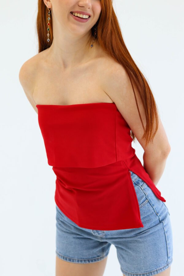 Sleeveless Red Top - Image 2