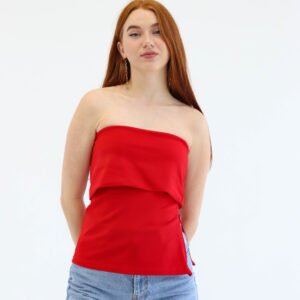 Sleeveless Red Top