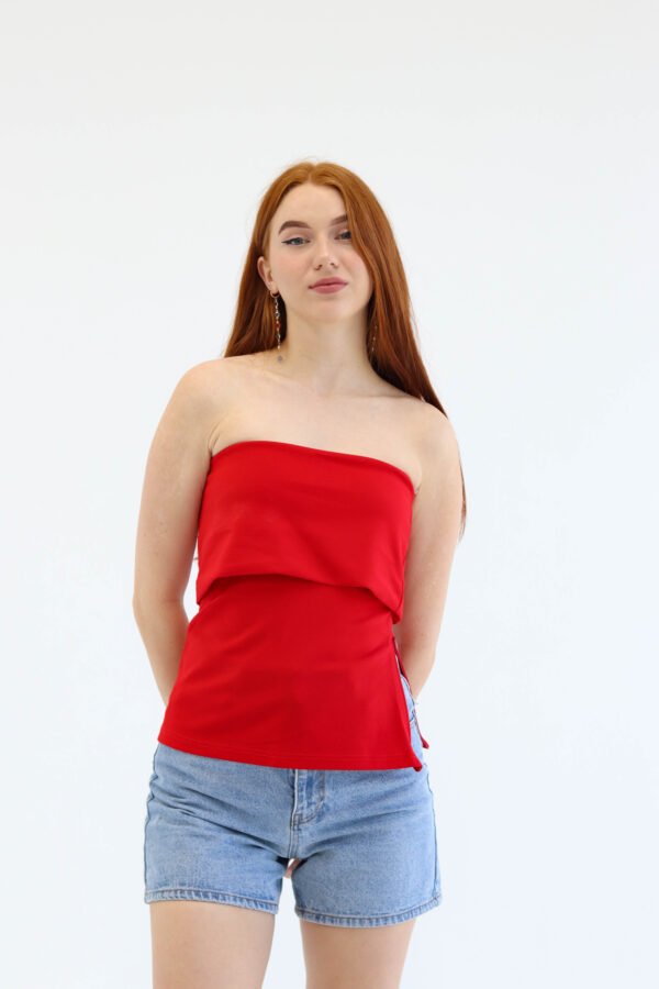 Sleeveless Red Top