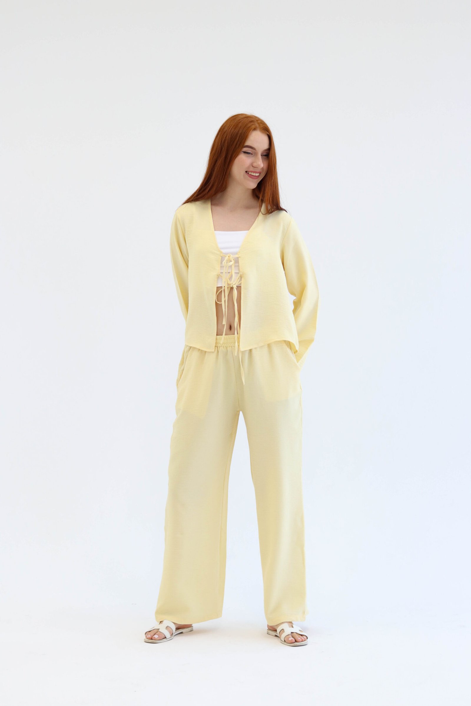 Yellow linen set - Image 1